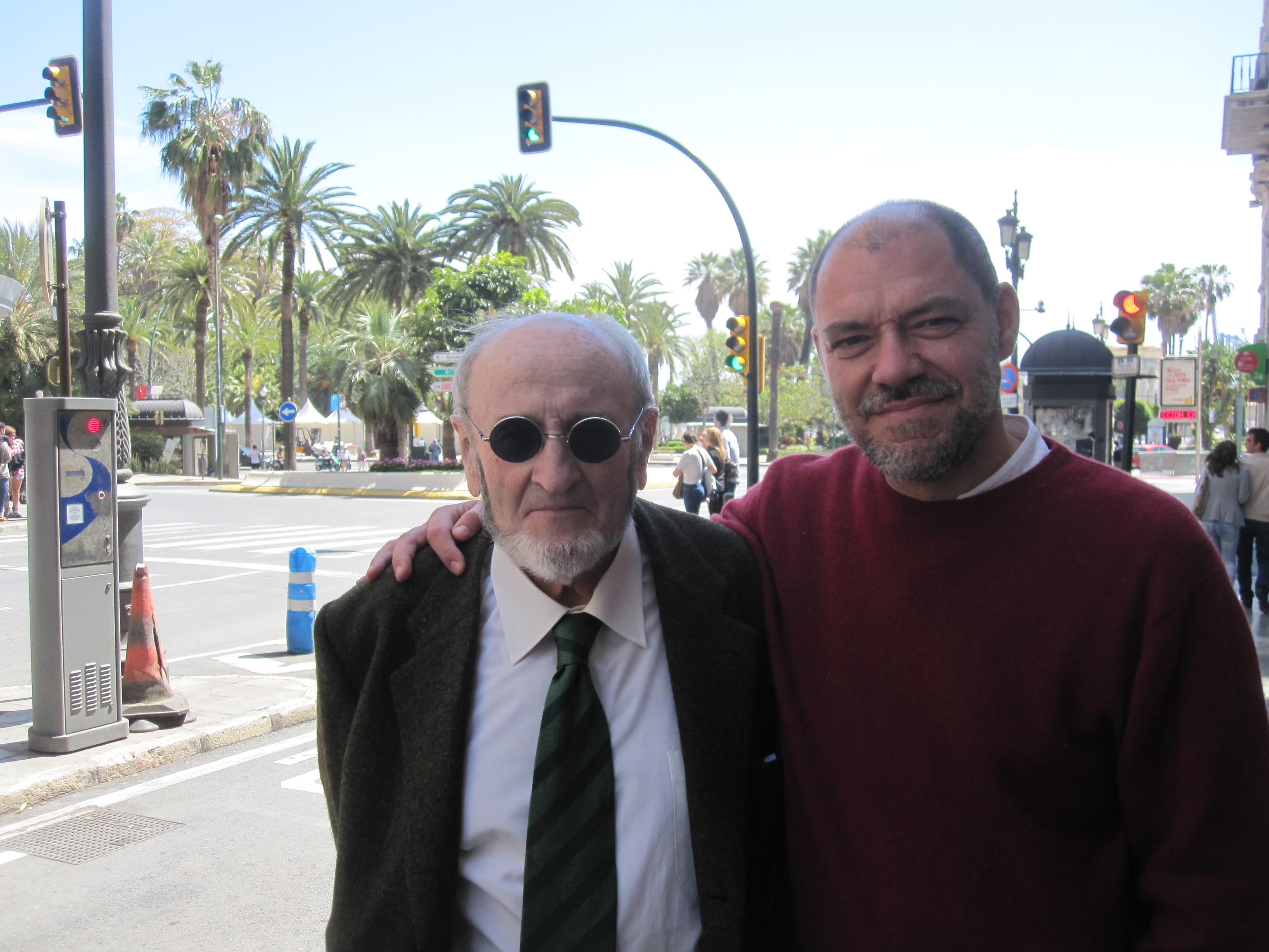 Con Álvaro Pombo, abril 2012